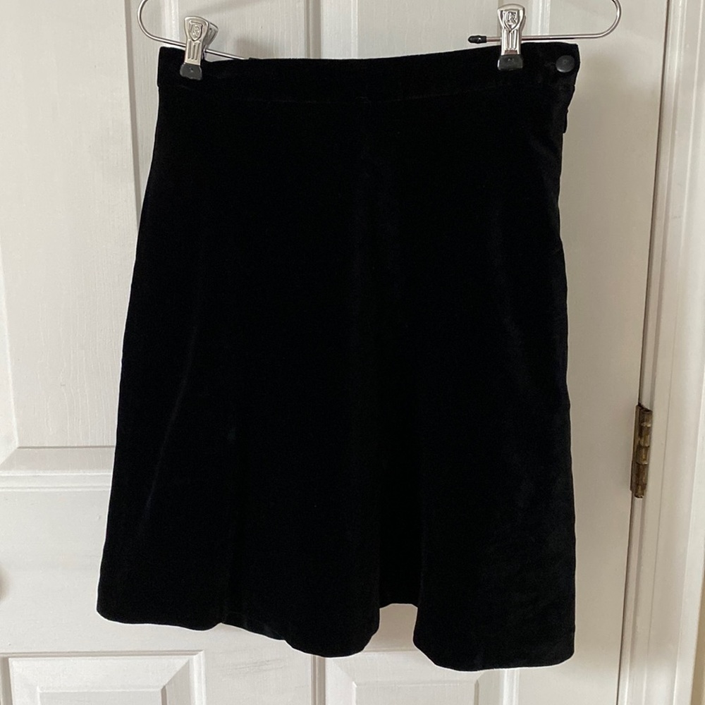 Black velvet skirt